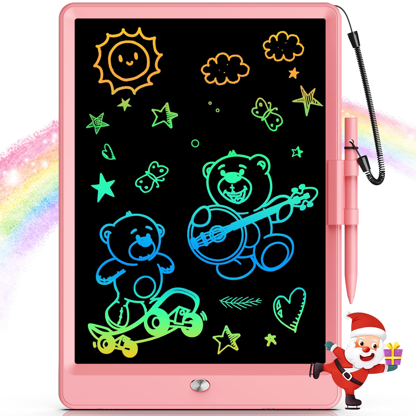 Bravokids 10 Inch LCD Writing Tablet for 3-8 Year Olds - Electronic Drawing Pad and Doodle Board as Educational Birthday Gifts for Girls and Boys…