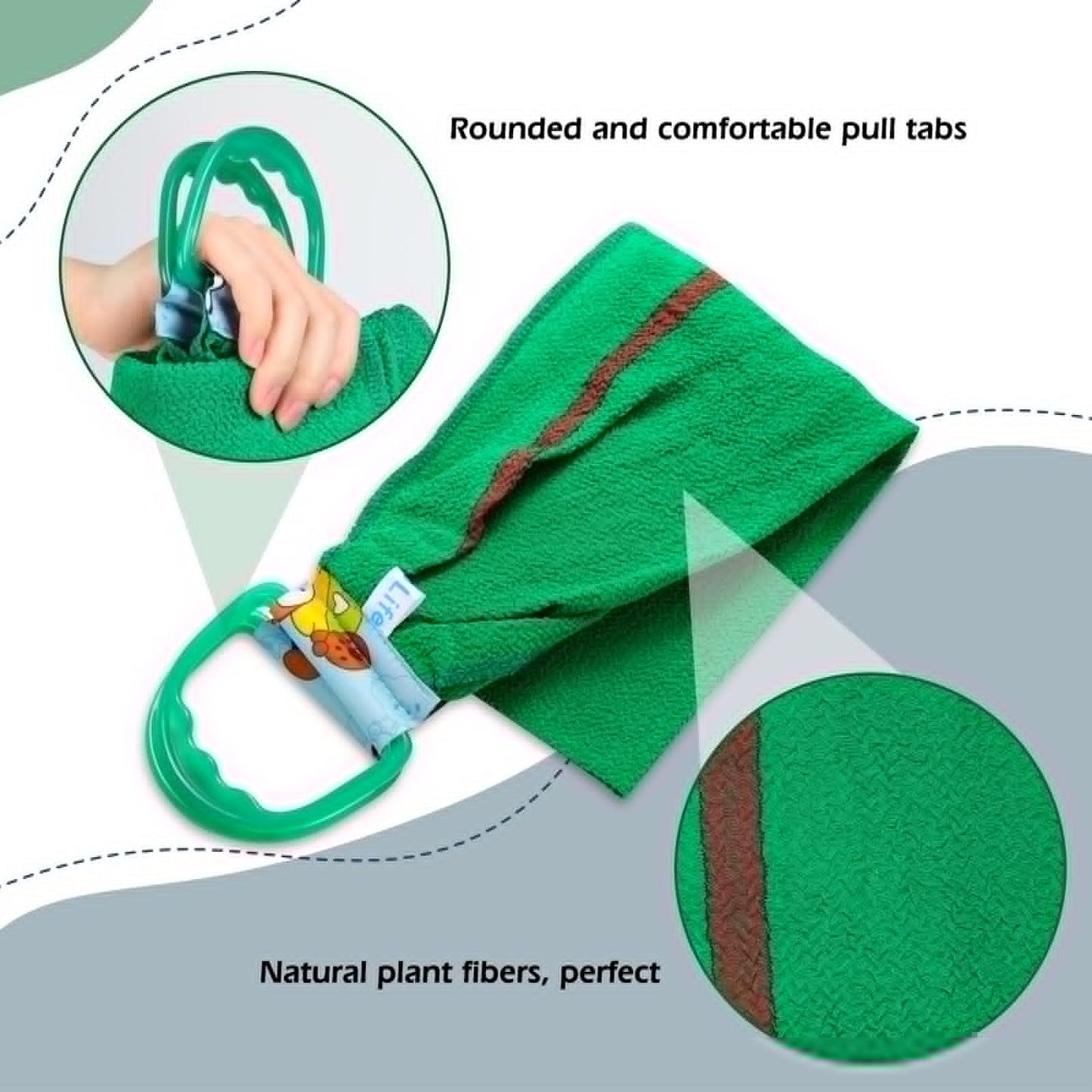 LeapLife Exfoliating Back Scrubber, Body Back Scrubber Towel for Shower, Bath Wash Scrub Cloth Washcloth Washer for Men Women Exfoliation, Body
