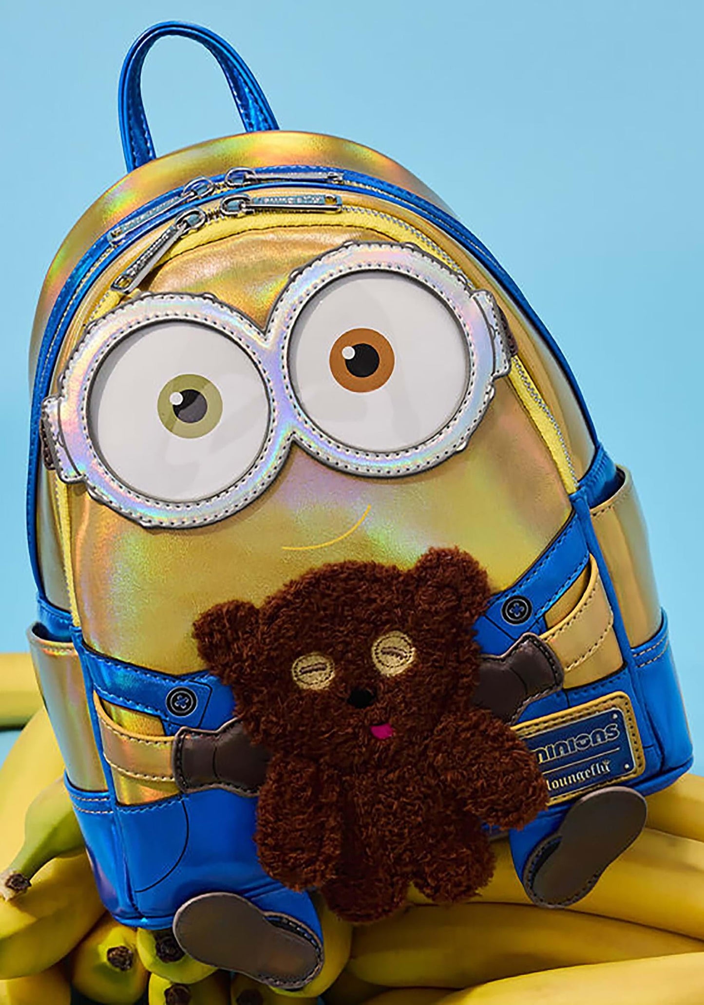 Bob Cosplay Mini Backpack with Iridescent Minions Design by Loungefly