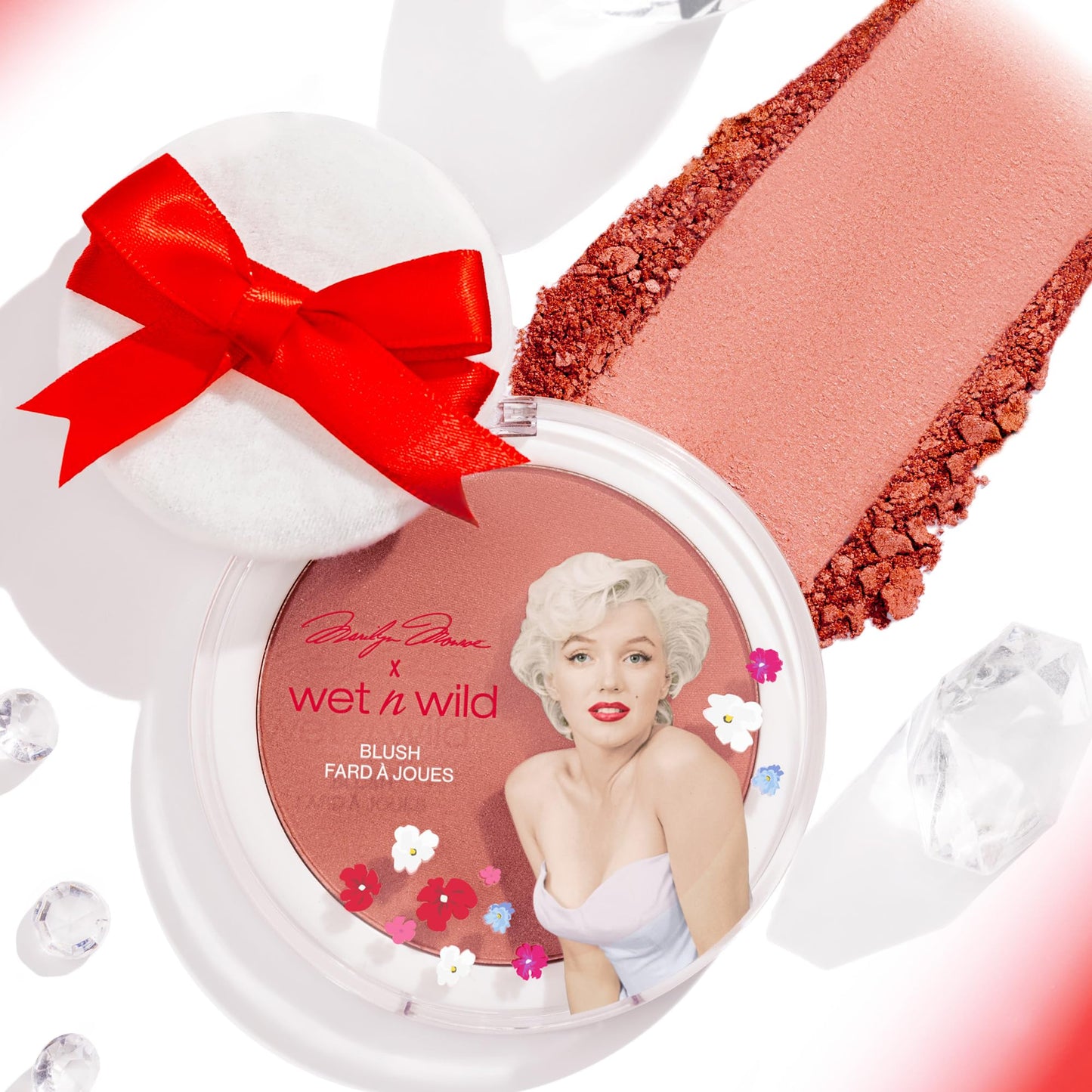 wet n wild Marilyn Monroe Collection Icon Blush - Velvety Pearlescent Powder Blush, Buildable & Blendable Formula Infused with Vitamin E, Includes