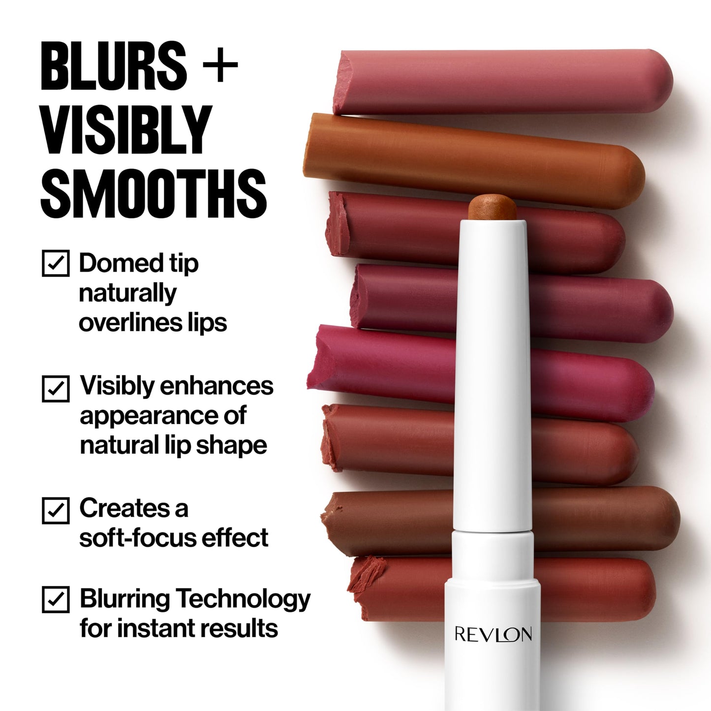 REVLON PhotoReady Blur Liner, Soft Matte Lip Makeup to Overline for Instant Natural, Fuller-Looking Lips, 006 Vapor, 0.05 oz