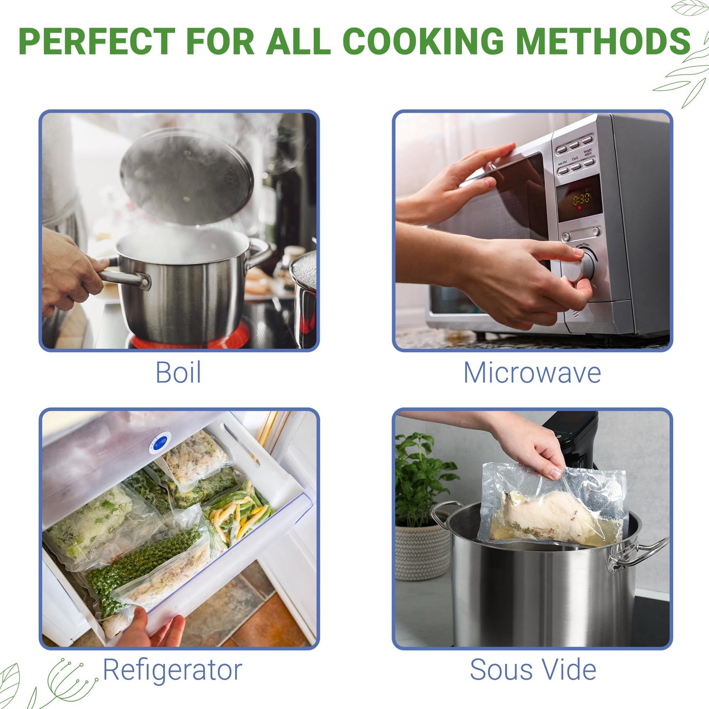 Pouchworth 1,000 pcs 8" x 12" Quart, 3mil Vacuum Chamber Sealer Pre-Cut Bags BPA Free Great for Food Preservation, Freezer Storage Chamber Vacuum…