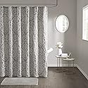 Madison Park Odette Fabric Shower Curtain Luxe Textured Jacquard, Damask Medallion Machine Washable Modern Home Bathroom Decor, Bathtub Privacy…