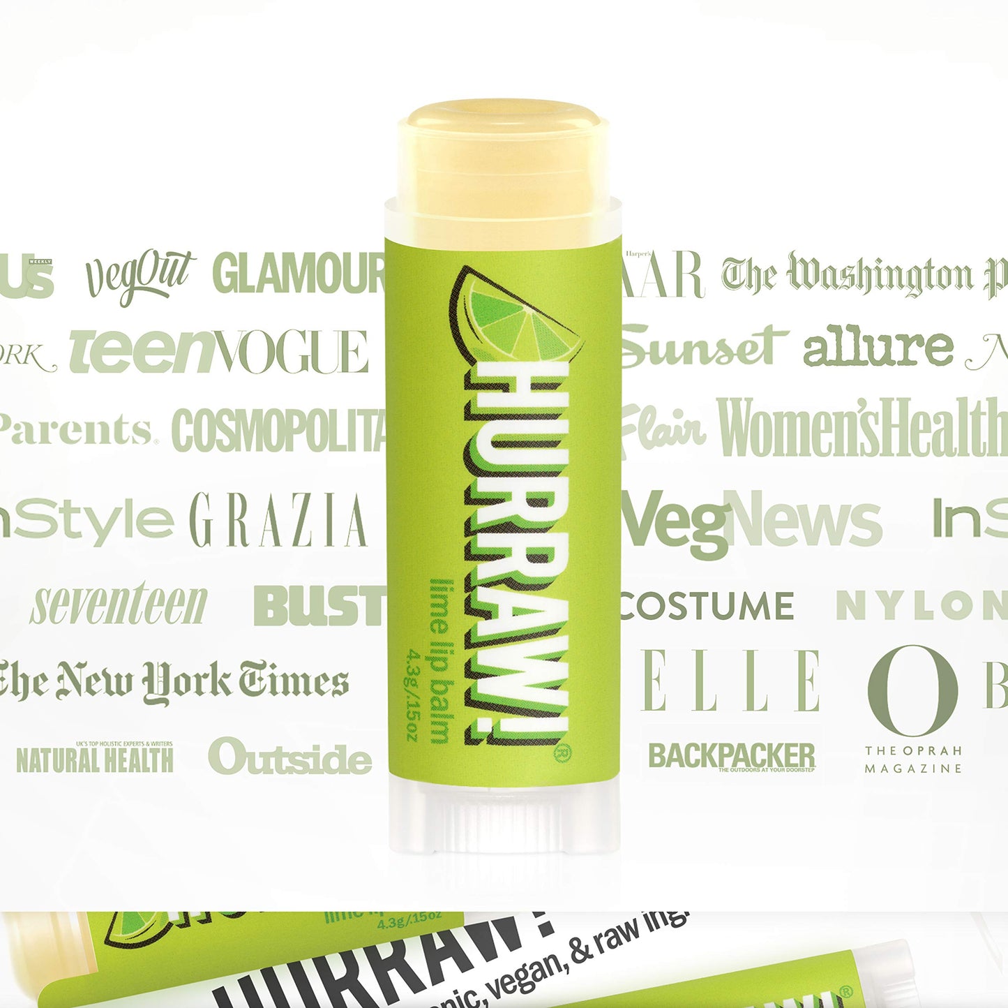 Hurraw! Lime Lip Balm, 3 Pack: Organic, Certified Vegan, Cruelty and Gluten Free. Non-GMO, 100% Natural Ingredients. Bee, Shea, Soy and Palm Free.
