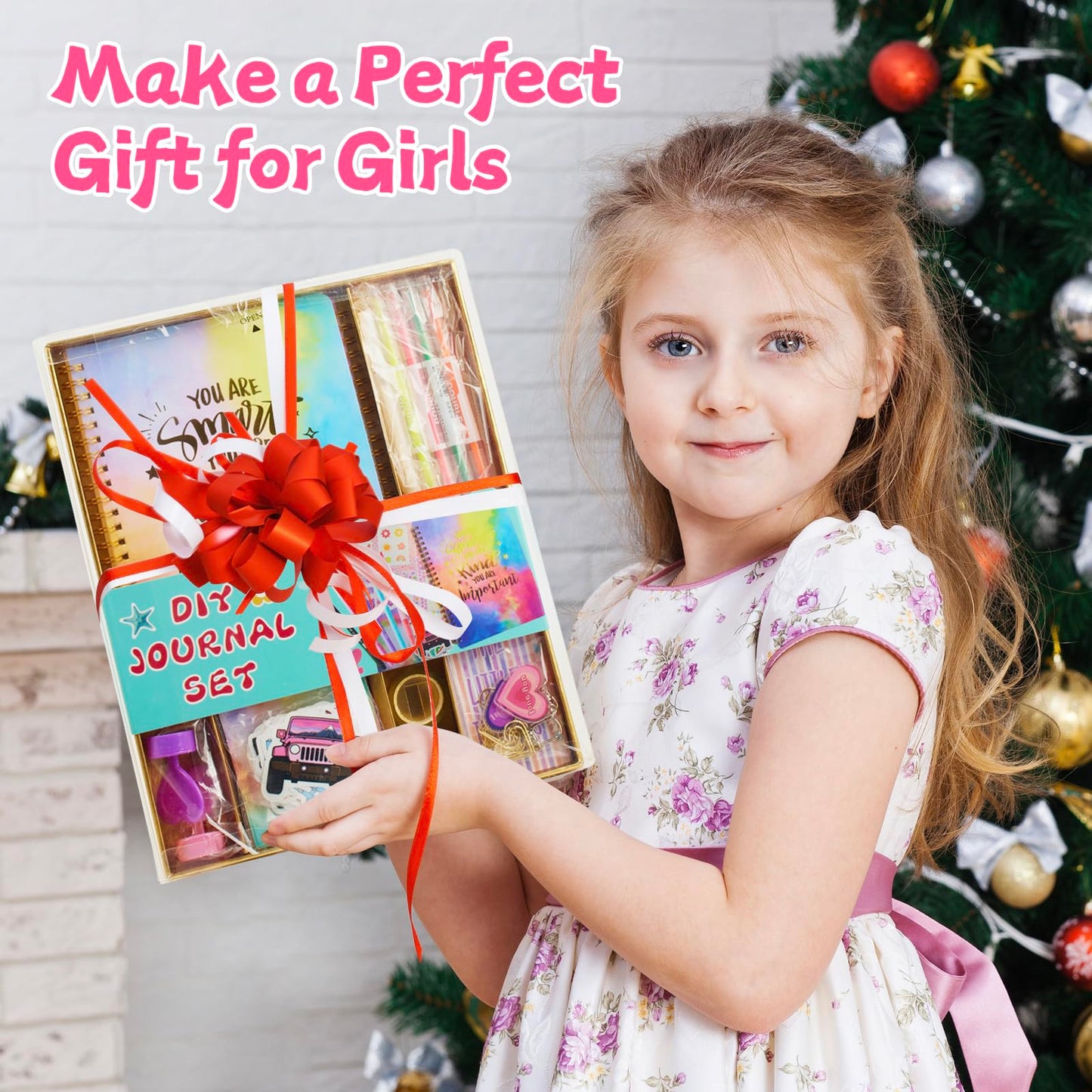 OIHEW 2PC DIY Journal Kit for Girls Ages 8–14 – Creative Diary, Scrapbook & Stationery Set, Art Crafts Gift for Birthday or Christmas