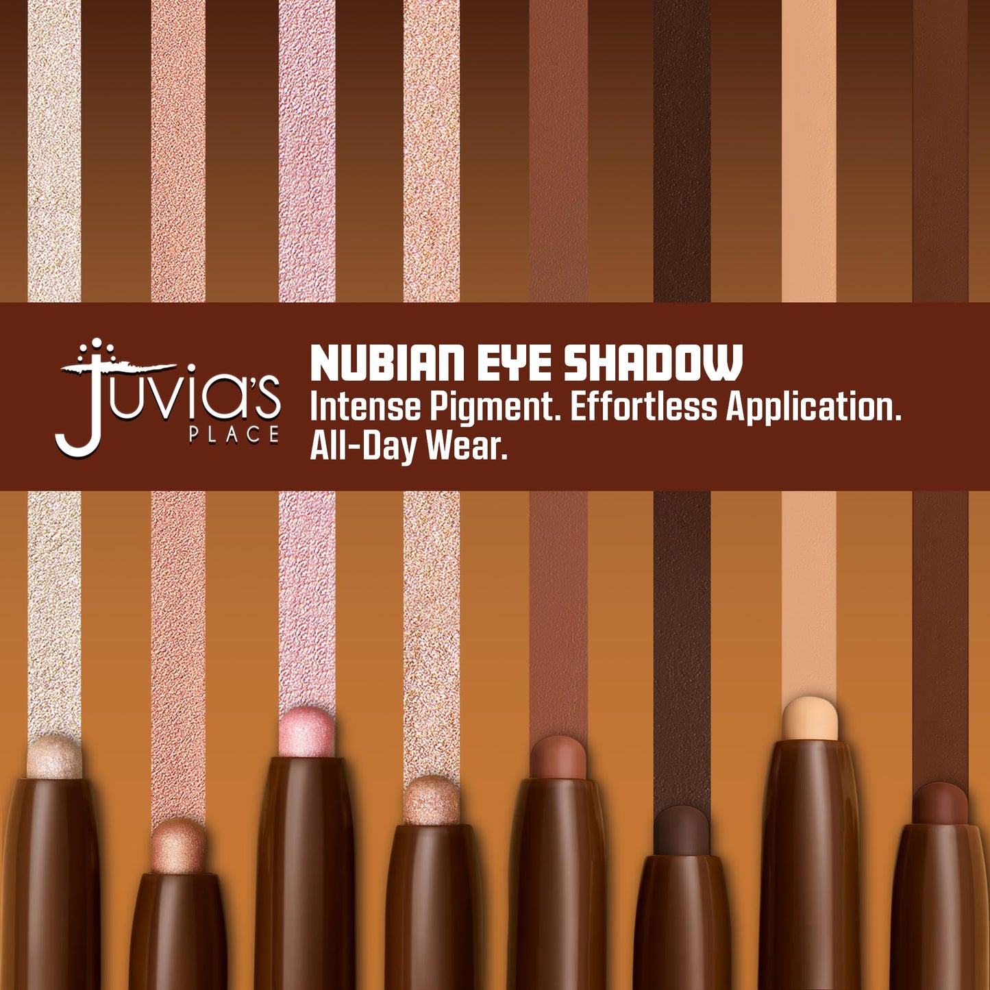 Juvia's Place Nubian Eyeshadow Stick Shimmer - Carlota - Waterproof, Buildable Eye Shadow Stick for Women - Long-Lasting, Crease-Proof, Easy…