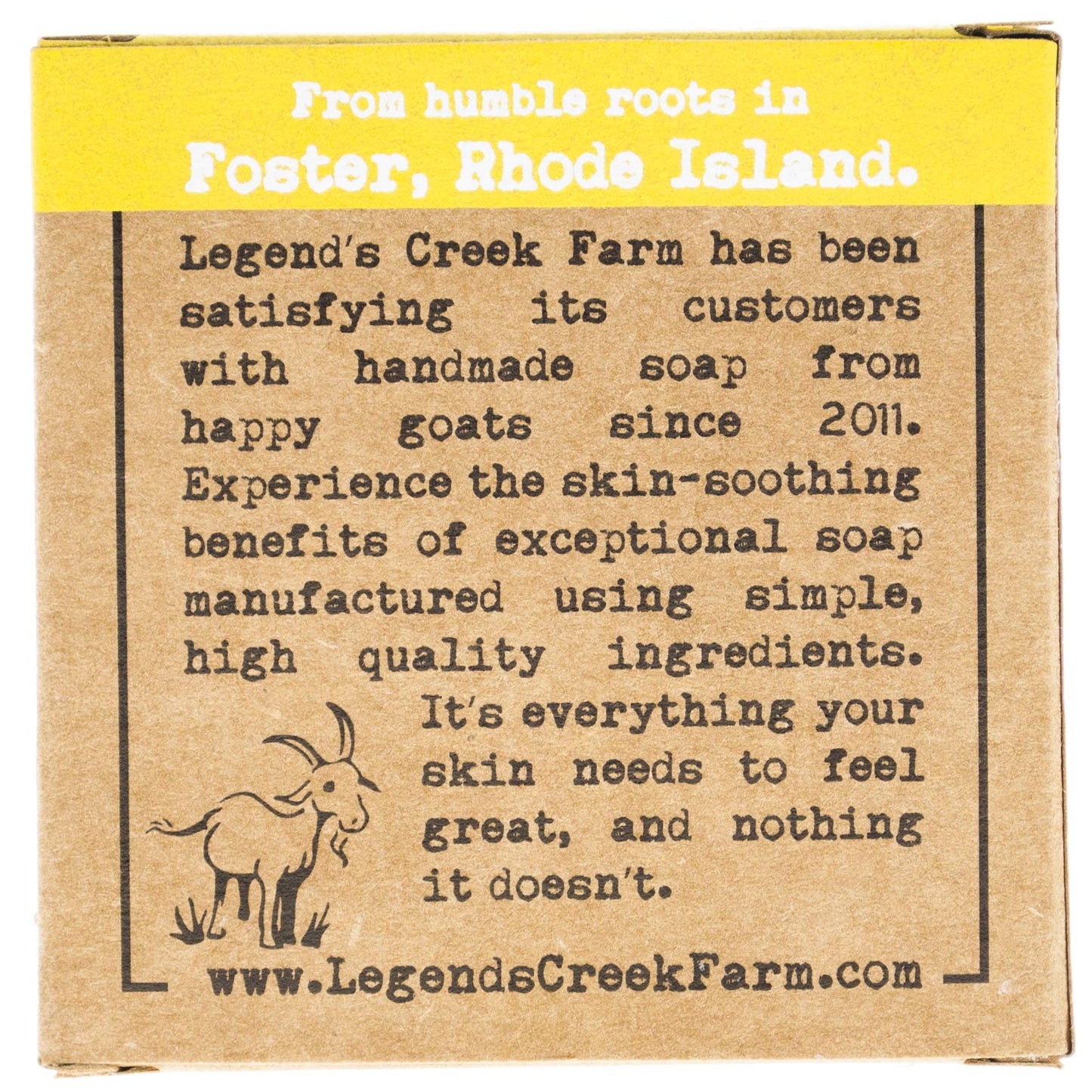 Legend's Creek Farm Goat Milk Soap - Cleansing Moisturizing Bar for Hands and Body - 5 Oz Creamy Lather, Nourishing, Gentle Natural Soap for Sensitive