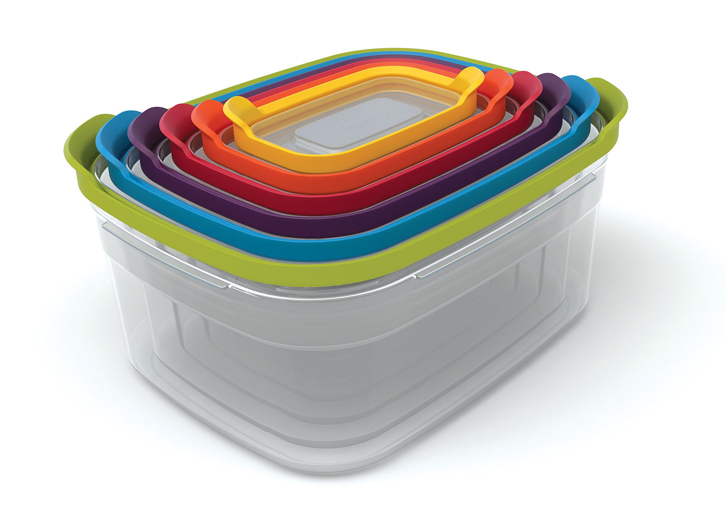 Joseph Joseph Nest Lock Plastic BPA Free Food Storage Container Set with Lockable Airtight Leakproof Lids, 12-Piece, Multi-Color
