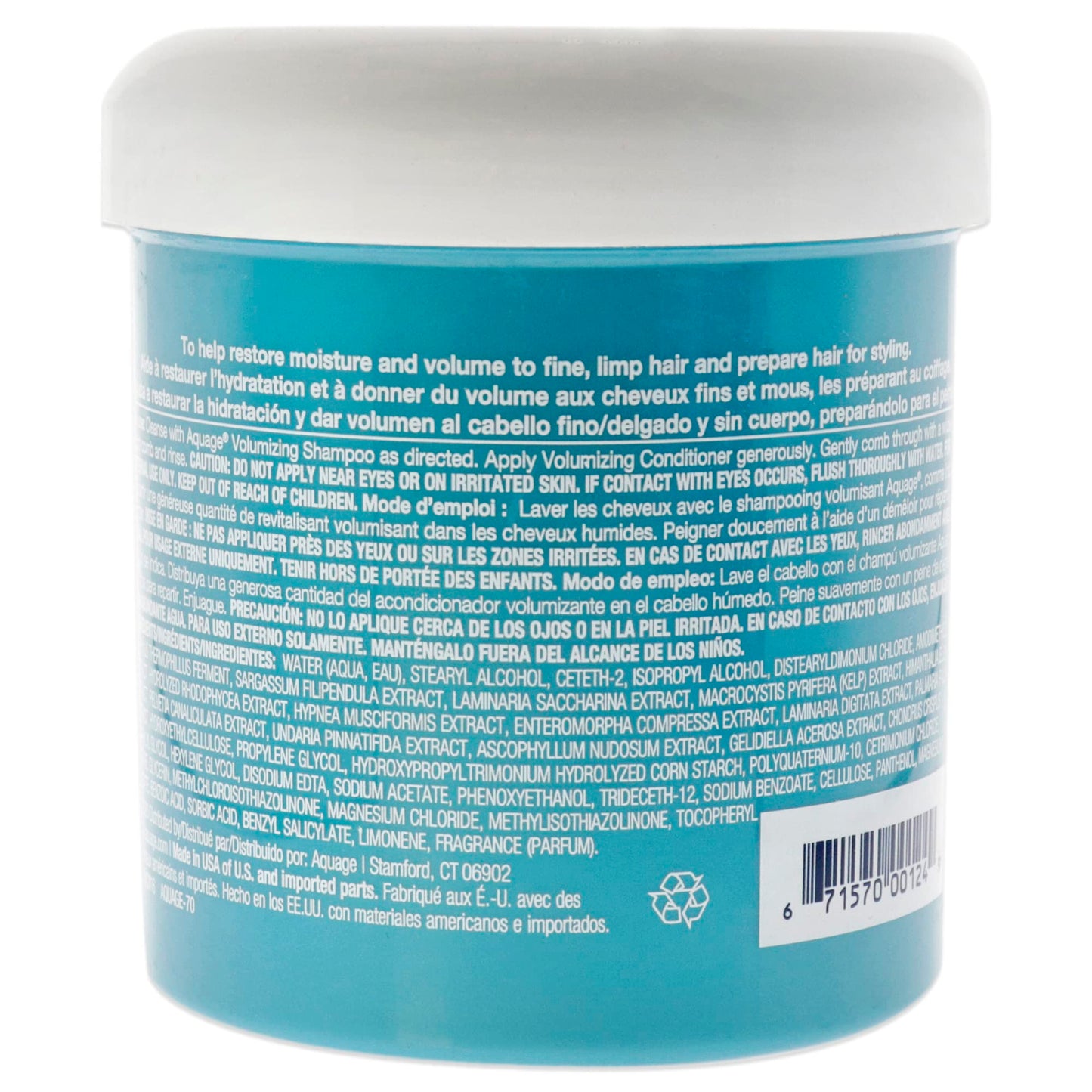AQUAGE SeaExtend Volumizing Conditioner, Prevents Haircolor Fade, Protects for Thermal Heat Styling, Adds Volume, Shine, and Fullness Without Frizz