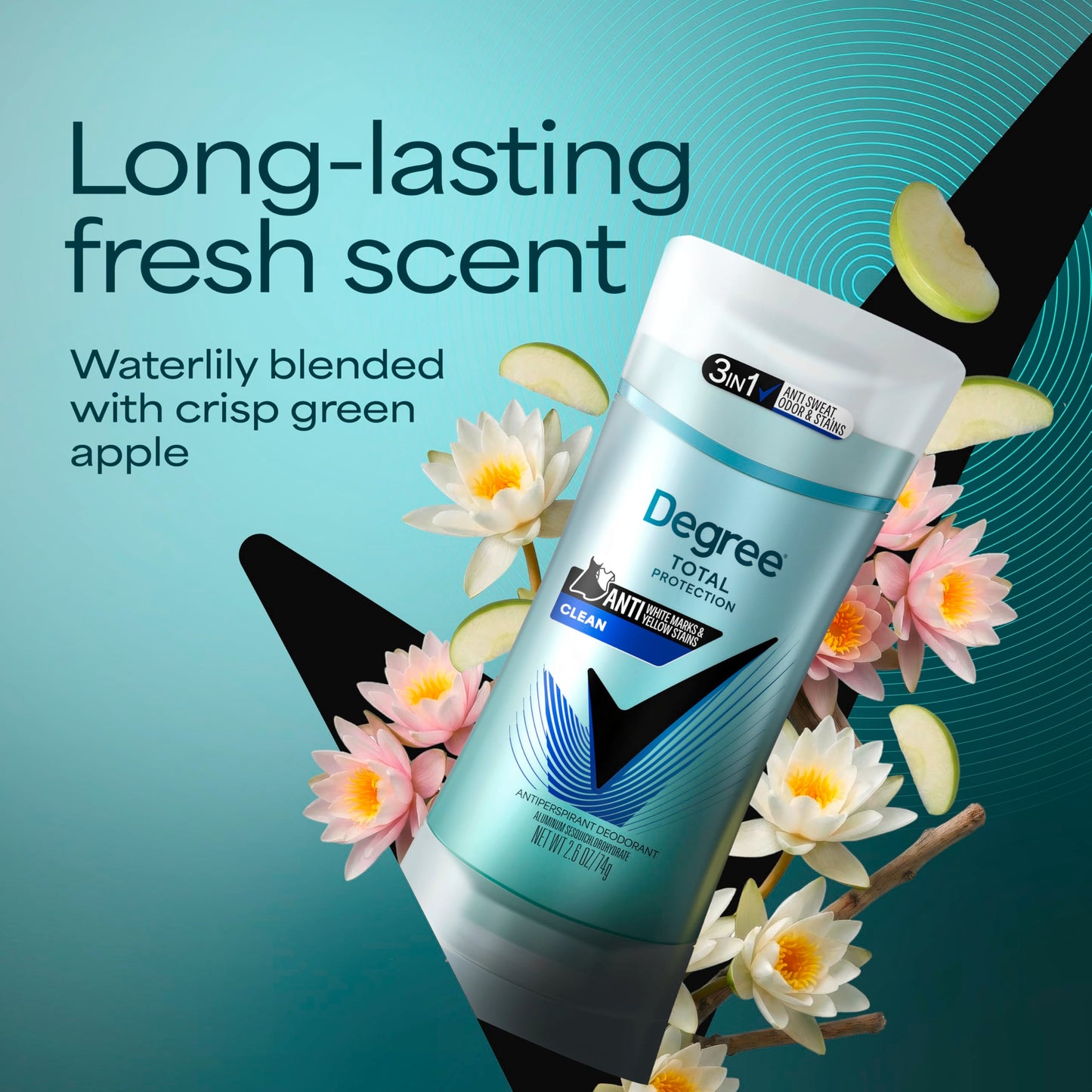 Degree Antiperspirant for Women Pure Clean 4 count Protects from Deodorant Stains Deodorant for Women 2.6 oz Beauty and Personal Care Degree