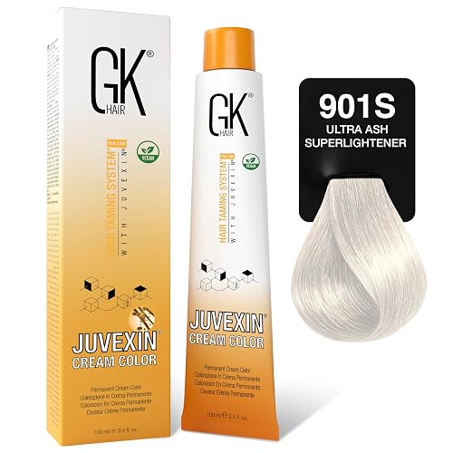 GK HAIR Global Keratin Professional Hair Color Cream Tube (3.4 Fl Oz/100ml) Nourishing & Cleansing Colors for Styling High Performance Long Lasting