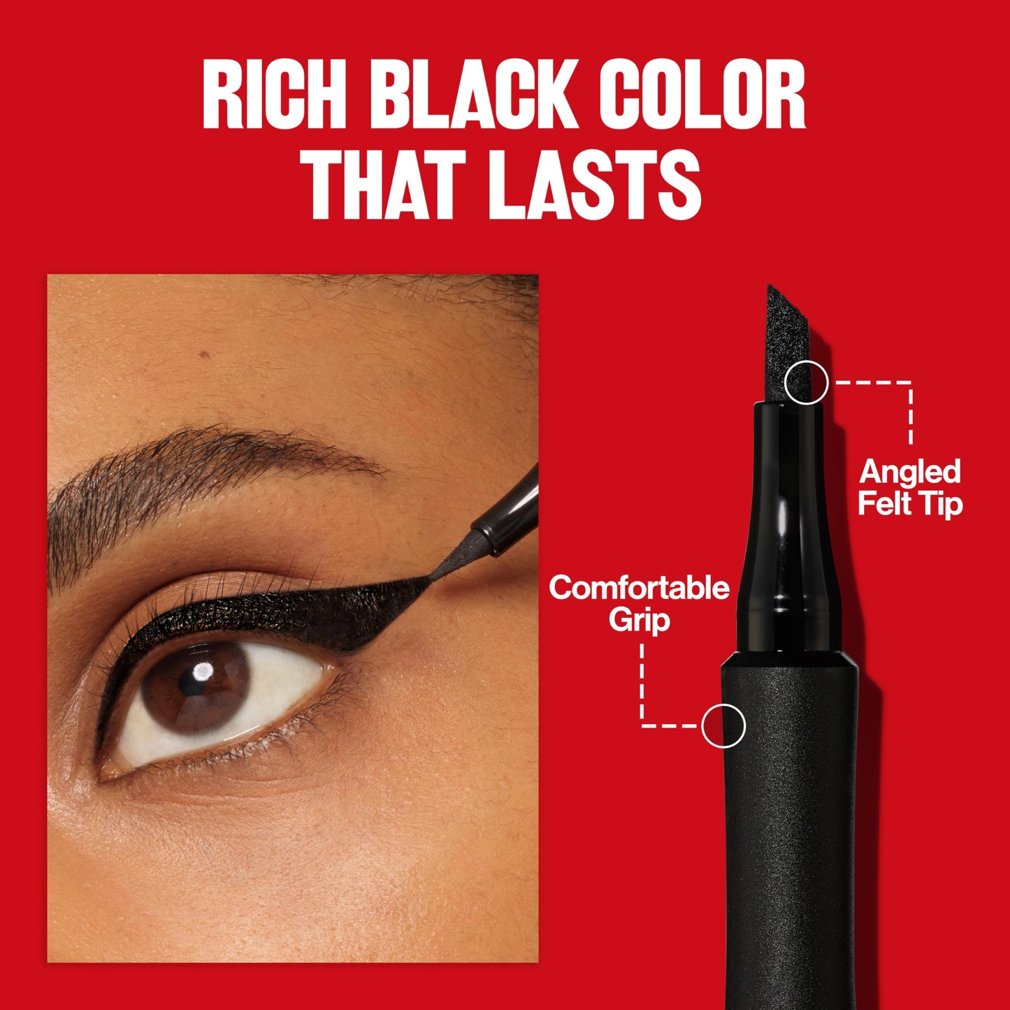 Revlon Liquid Eyeliner Pen, ColorStay Wing Line Eye Makeup, Waterproof, Smudge-proof, Stocking Stuffer for Her, Longwearing with Angled Felt Tip