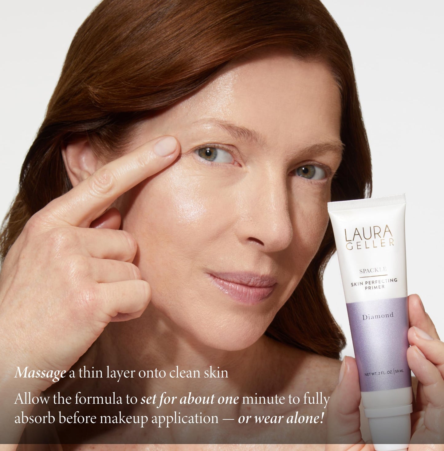 LAURA GELLER NEW YORK Spackle Primer - Diamond - Super-Size 2 Fl Oz - Hyaluronic Acid Makeup Primer for Mature Skin