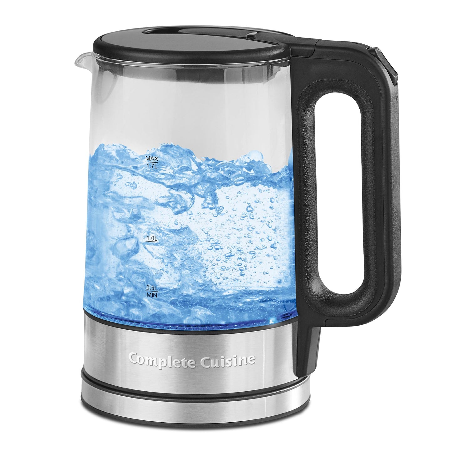Complete Cuisine CC-EK-1000 Standard Electric Kettle, Electric Tea Kettle with Stainless-Steel Heating Element, 1.7 Liters