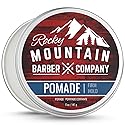 Rocky Mountain Barber Company Pomade for Men - 5 oz Tub Classic Styling Product with Strong Firm Hold for Side Part, Pompadour & Slick Back Looks