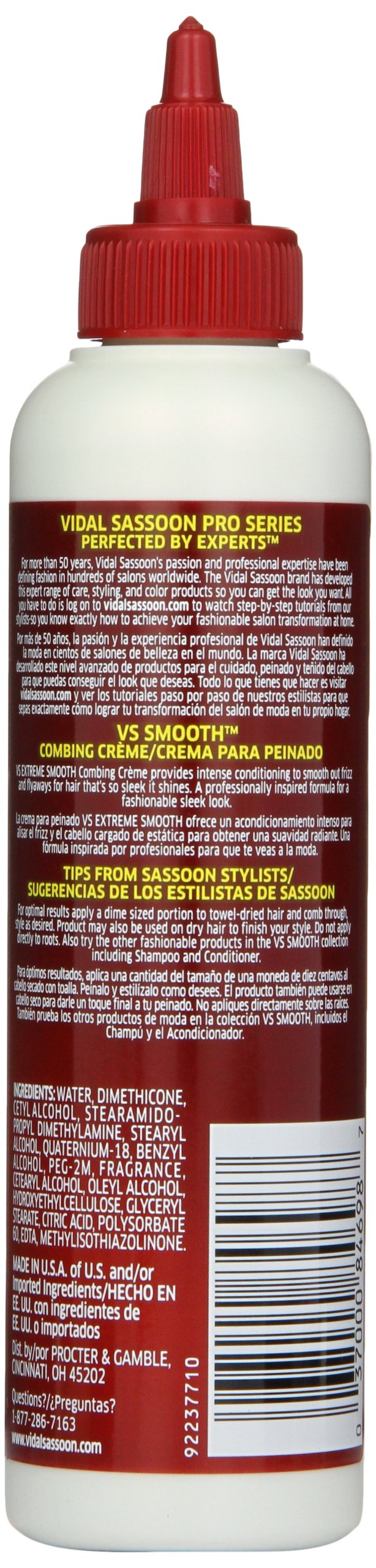 Vidal Sassoon Pro Series Smooth Combing Creme 6.08 Fl Oz