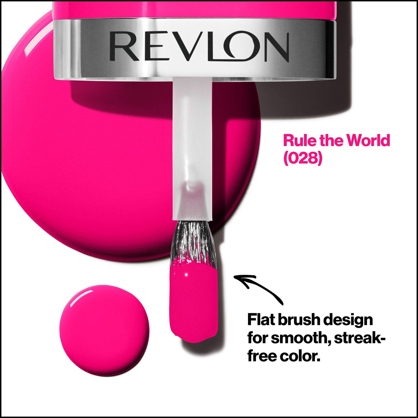 REVLON Ultra HD Snap Nail Color, Natural Rich Glossy Polish, 100% Vegan Formula, No Base or Top Coat Needed, 028 Rule the World, 0.27 fl oz