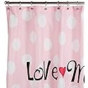 Disney Minnie Mouse Fabric Shower Curtain Pink w/ Dots