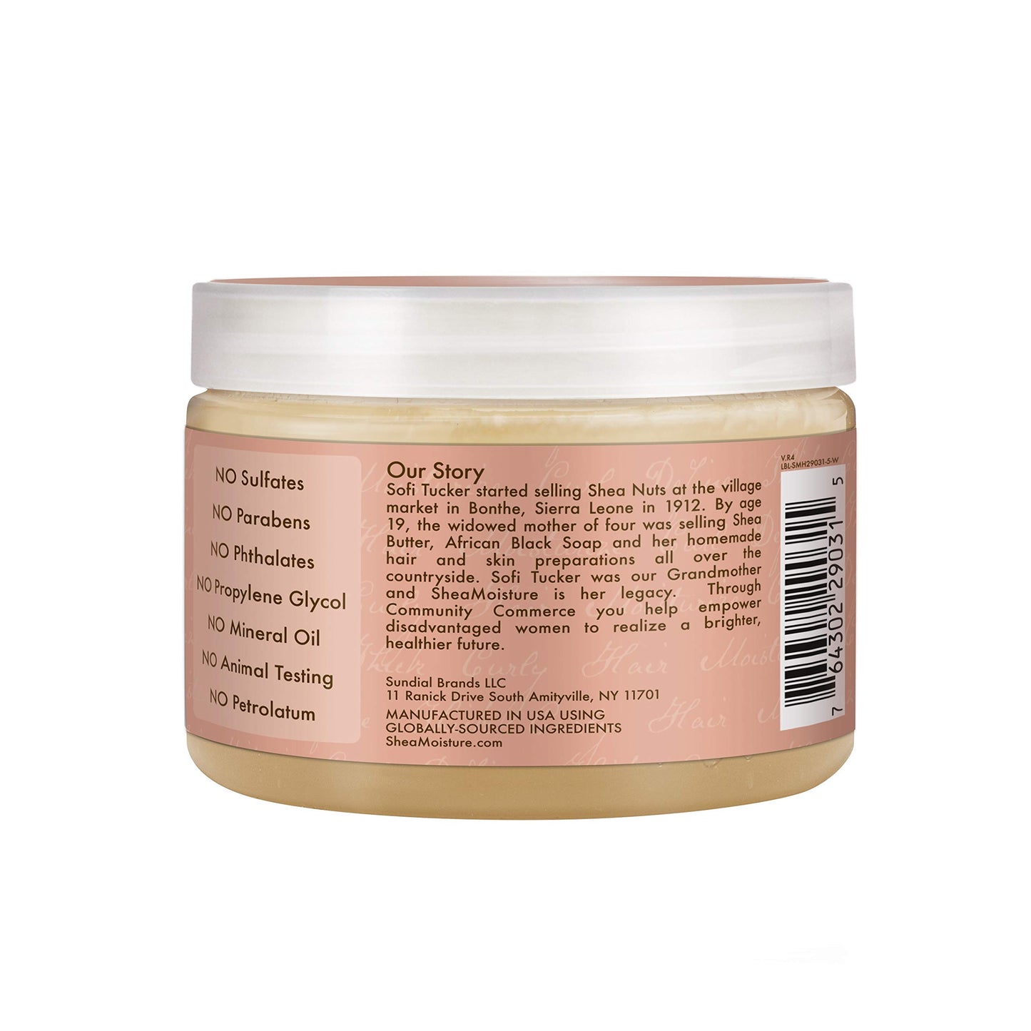SheaMoisture Curling Gel Souffle for Thick, Curly Hair Coconut & Hibiscus to Moisture and Protect Hair 12 oz