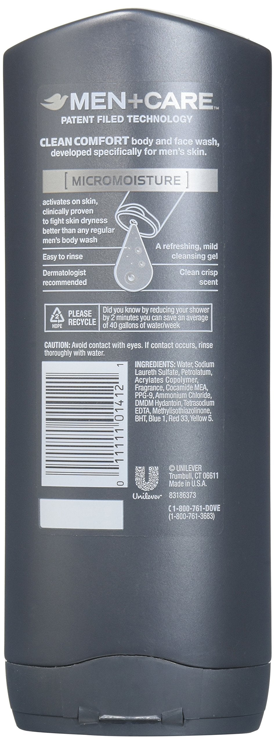 Dove Men + Care Body Face Wash Clean Comfort 13.50 oz, 0.0353 Ounce