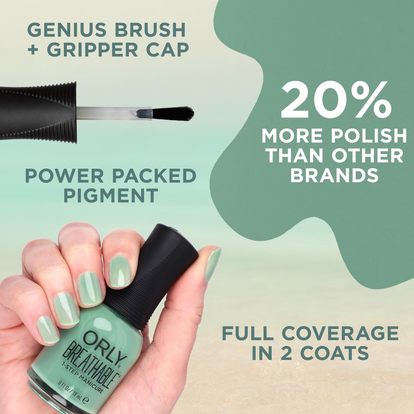 Orly Breathable Nail Polish Beach You To It | Nude Polish From Tide & Seek Spring and Summer Collection | Milky, Glass-Like Finish | Long-Lasting Beauty & Personal Care Orly