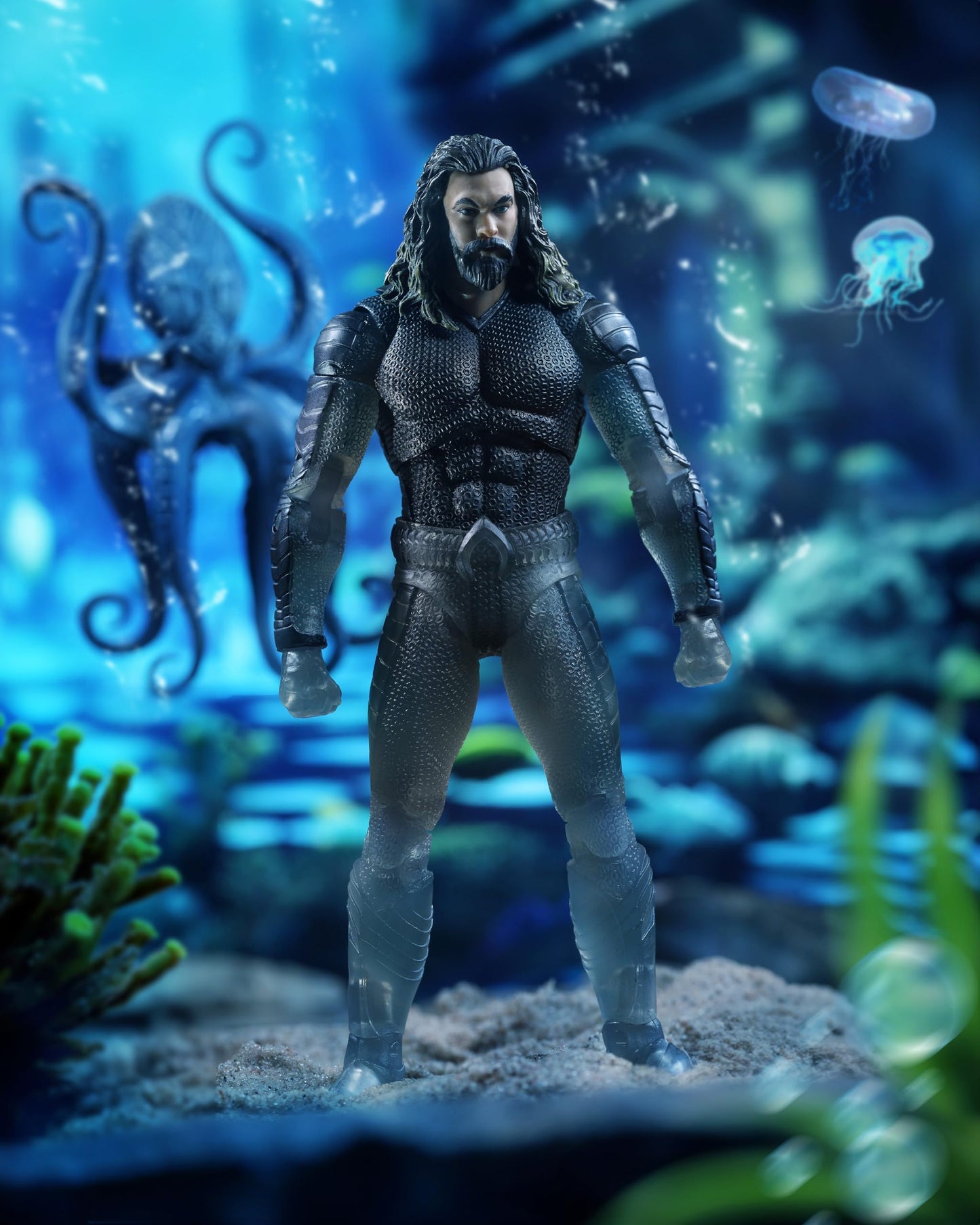 McFarlane Toys DC Multiverse Aquaman Stealth Suit with Topo 7-Inch Action Figure Gold Label - Incredibly Detailed King of Atlantis with Ultra…