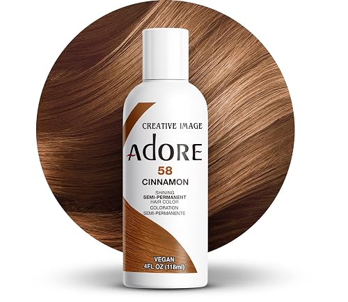 Adore Semi-Permanent Haircolor #058 Cinnamon 4 Ounce (118ml) (3 Pack)