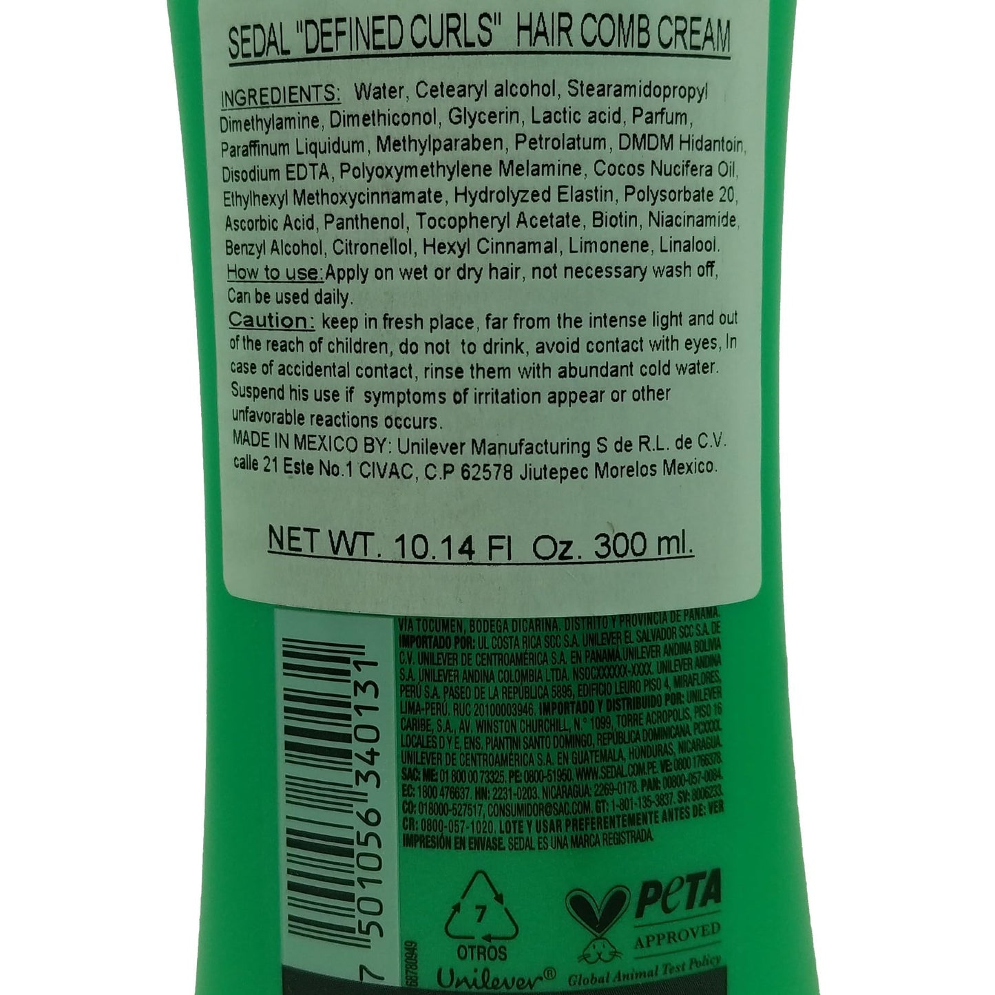 Sedal Curls Defined Hair Comb Cream with Coconut Oil, Provitamin B5, Elastin, 300ml, 2 Pack