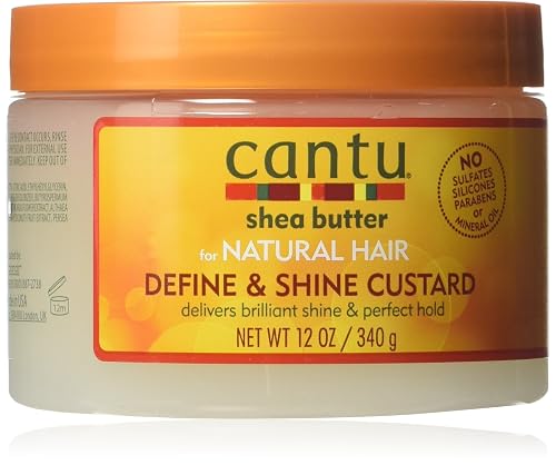 Cantu Shea Butter Define And Shine Custard 12 Ounce Jar (Pack of 6)