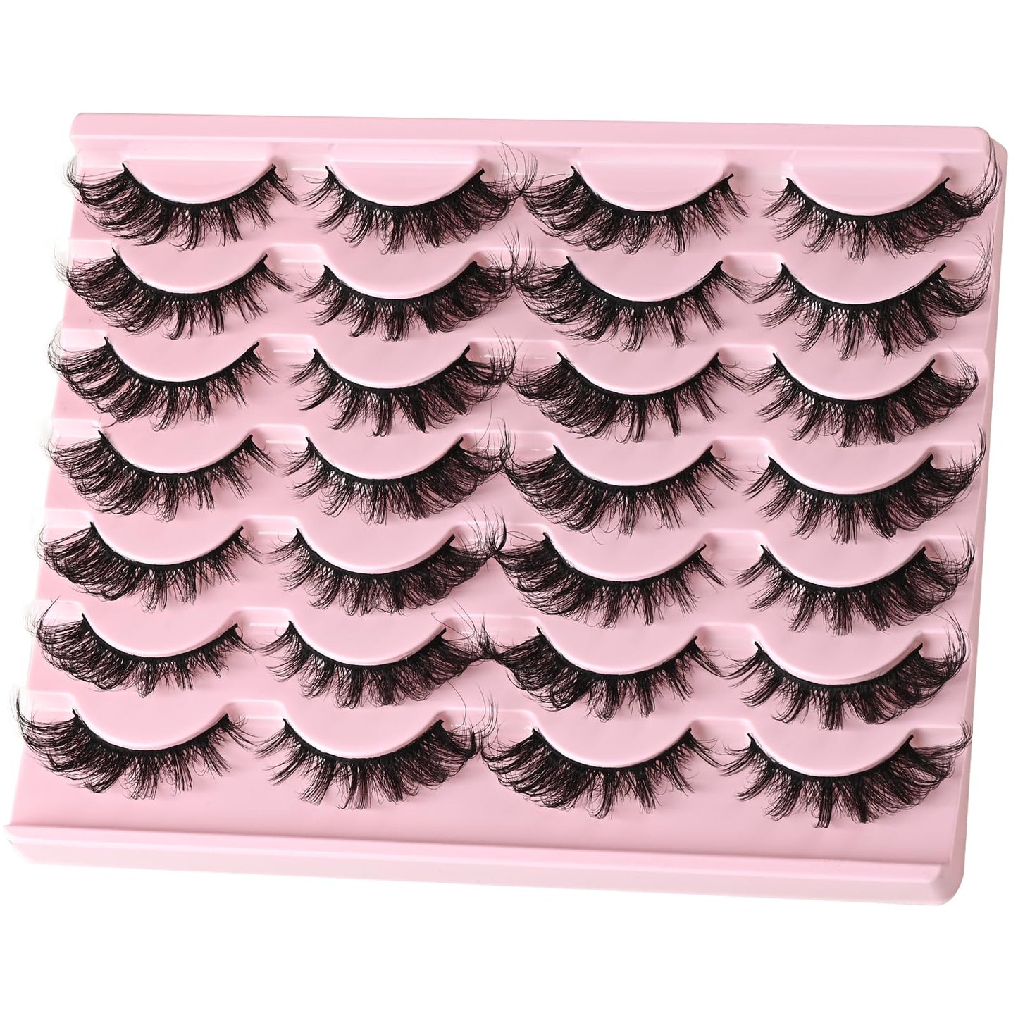 FARRED Cat Eye Lashes Fox Eyelash Wispy Fluffy False Eyelashes 14 Pairs Fake Eyelashes Natural Look Short Natural Lashes Cat Eye Lash Wispy Volume Beauty and Personal Care FARRED