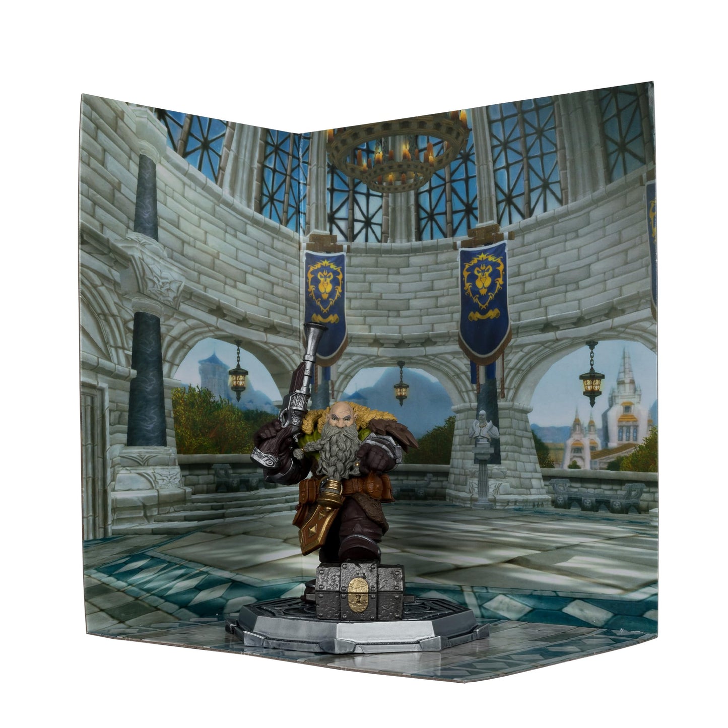McFarlane Toys - World of Warcraft Dwarf Hunter: Beast Master & Marksman 1:12 Scale Posed Figure