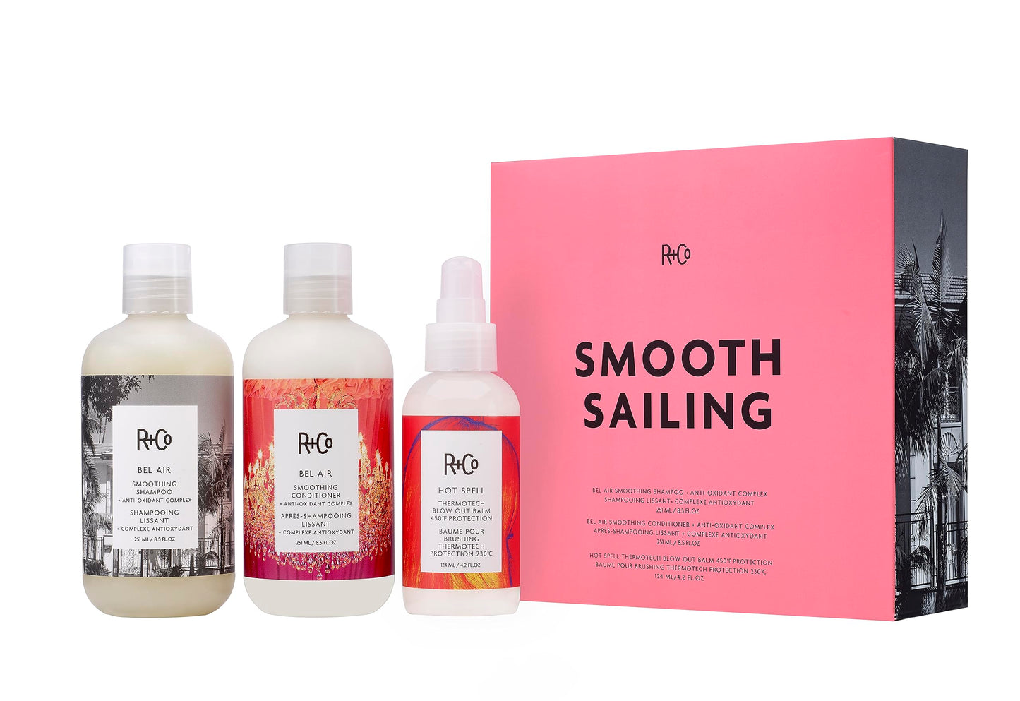 R+Co Smooth Sailing Kit | Smoothing + Nourishing + Moisturizing Hair Kit | Vegan + Cruelty-Free | 21.2 Oz