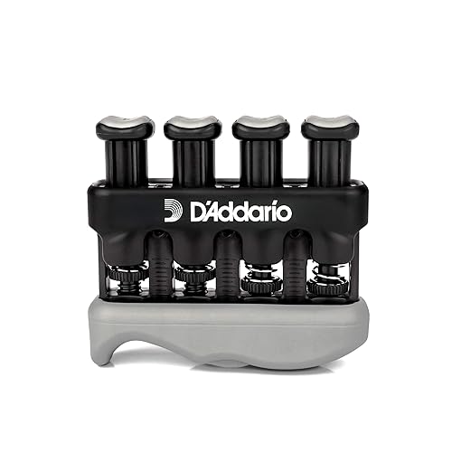 D’Addario Varigrip Hand Exerciser-Improve Dexterity and Strength in Fingers, Hands, Forearms- Adjust Tension Per Finger- Simulated Strings Help…