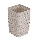 Simplify For Green Living Square Basket Organizing Set | Dimensions: 4.8"x 4.8"s 2.36" | Set Includes 6 Square Baskets | Great for Organizing Draws…