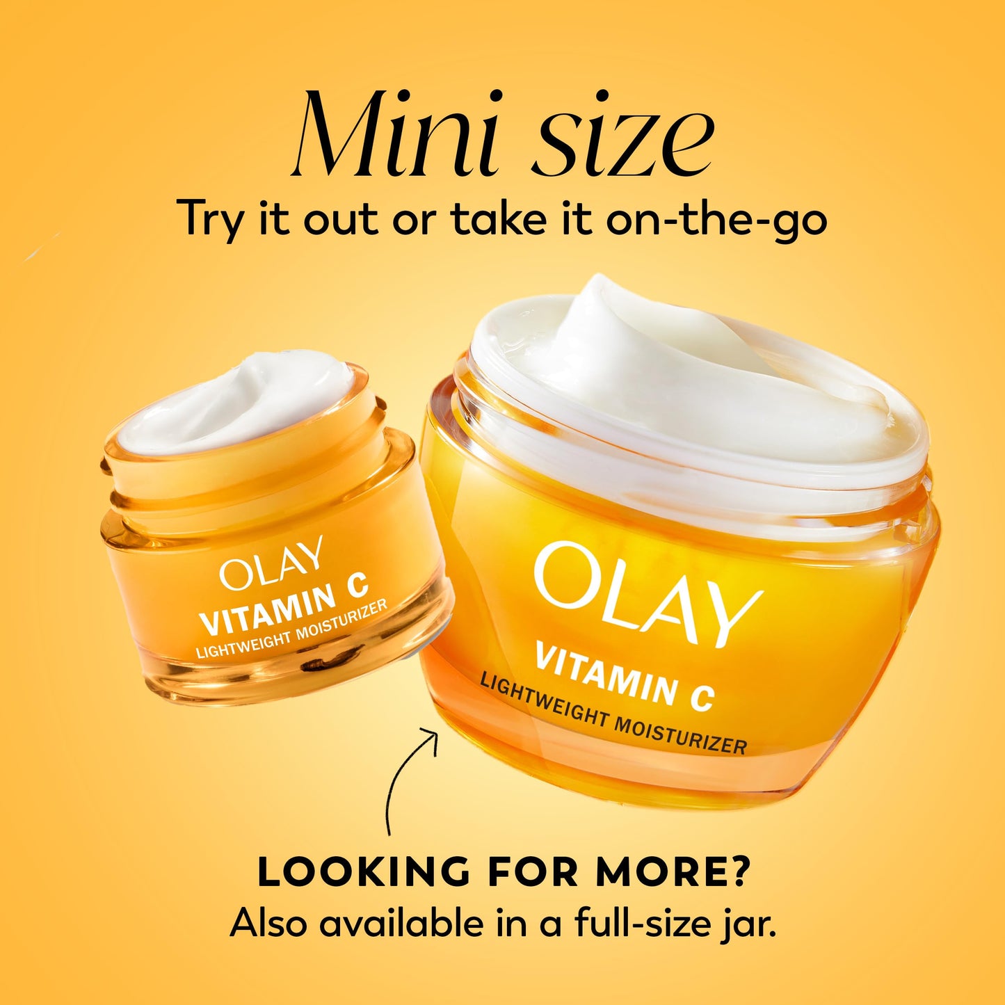 Olay Vitamin C Face Moisturizer, Brightening Cream for Women, Trial Size, Evens Tone, Dark Spot & Hyperpigmentation Reduction, Glowing Skin Care