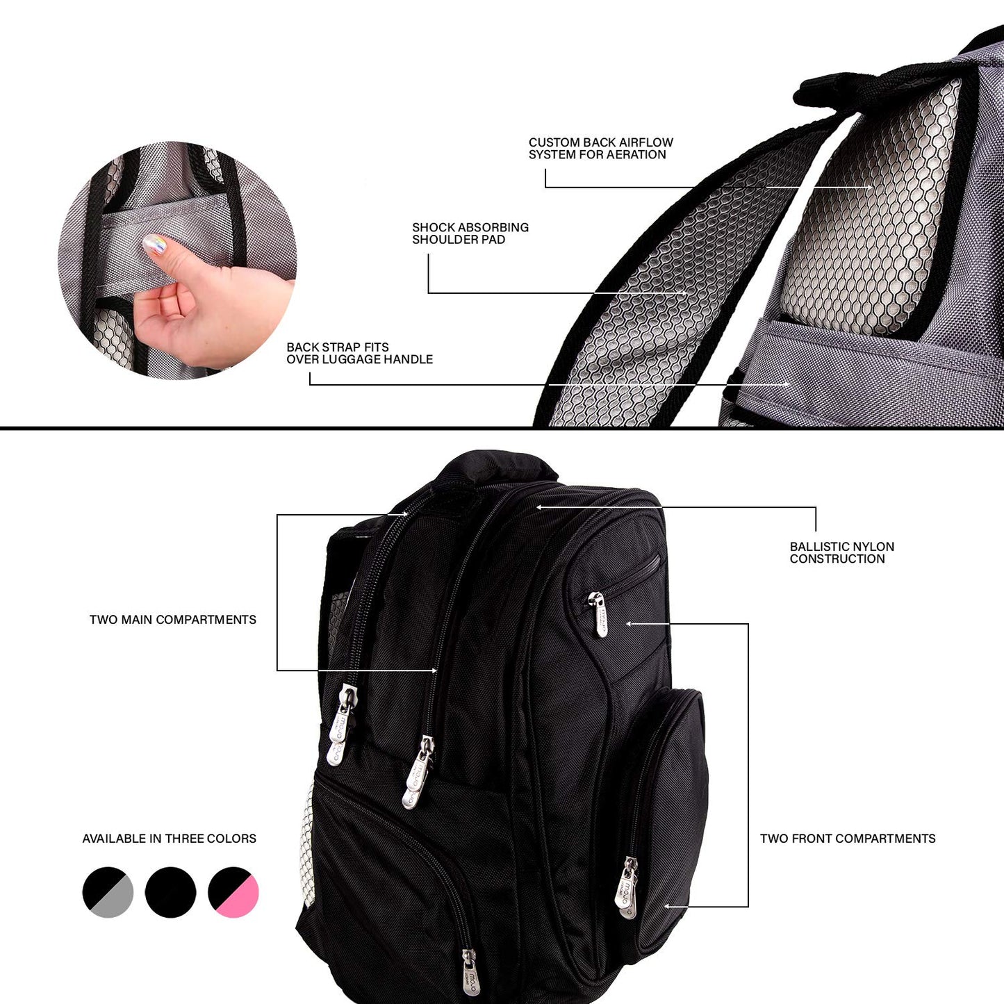 Denco NFL Las Vegas Raiders 19" Premium Laptop Backpack, Gray, Large (NFORL704_Gray)