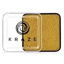 Kraze FX Square - Metallic Gold Face Paint (50 gm) - Hypoallergenic, Non-Toxic, Water Activated Professional Face & Body Painting Makeup Supplies