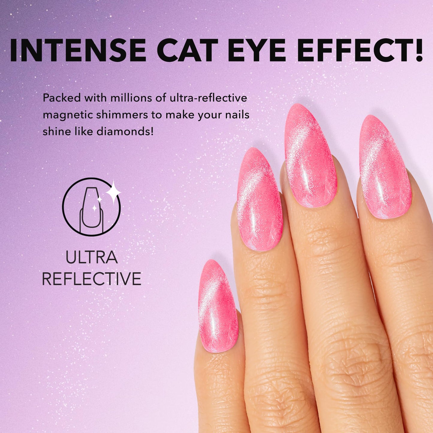 KIARA SKY Cat Eye Gel Nail Polish 15ml | Hot Pink Magnetic FX Cat Eye Gel Polish Soak Off | UV LED Nail Lamp Gel | Metallic Velvet Cat Eye Gel Polish Beauty & Personal Care KIARA SKY