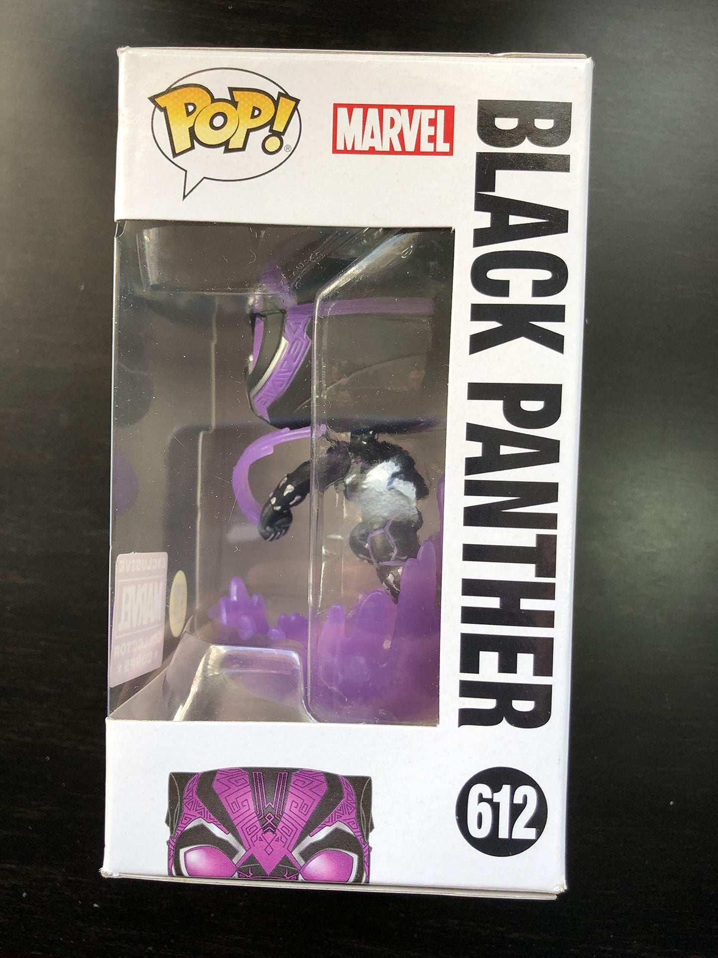 Funko Pop Marvel Collector Corps Exclusive Black Panther 612 Purple Glow