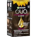 Garnier Olia Hair Color, Ammonia-Free Permanent Hair Dye, Oil-Powered Formula for 100% Gray Coverage and 3x Shinier Hair, Vegan & Cruelty Free, 6.0