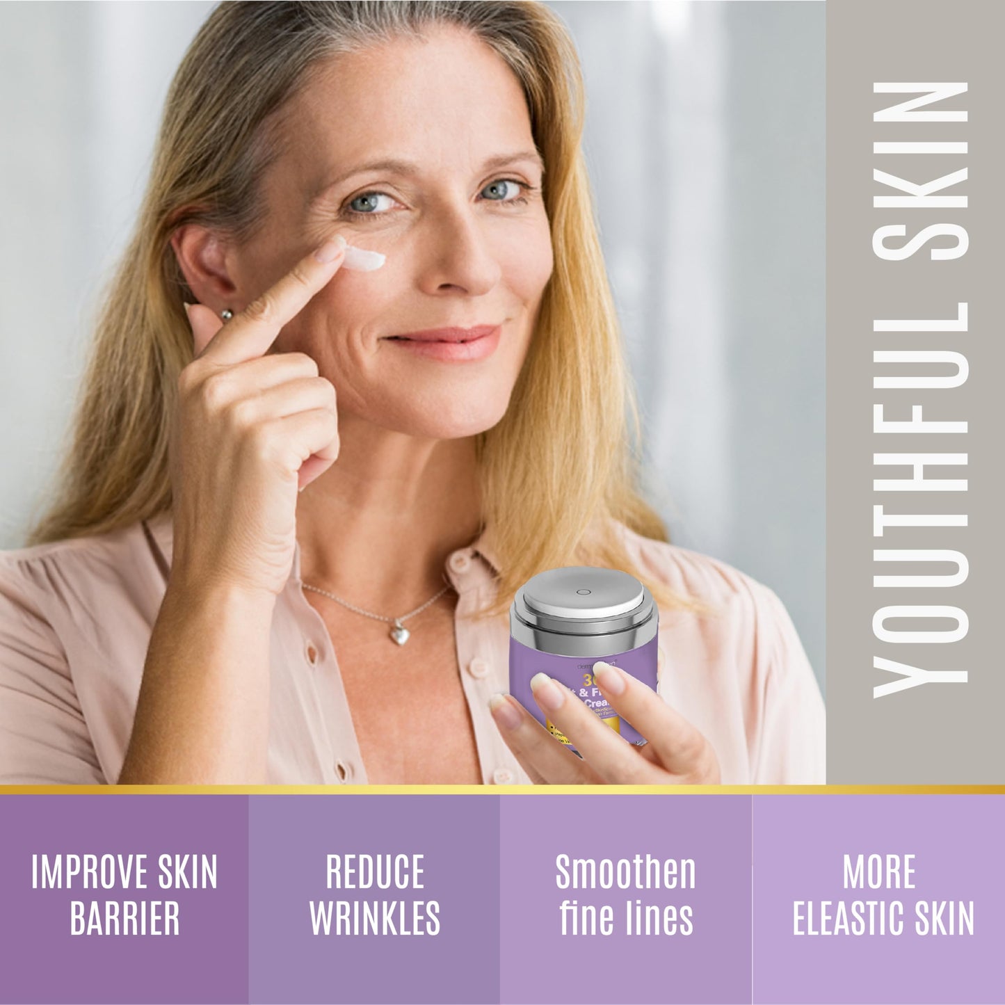 Dermaxgen 30% Lift & Firm Peptide Cream for Face - Organic Anti Aging Firming Cream for Wrinkles and Fine lines - Hydrating Formula with Matrixyl