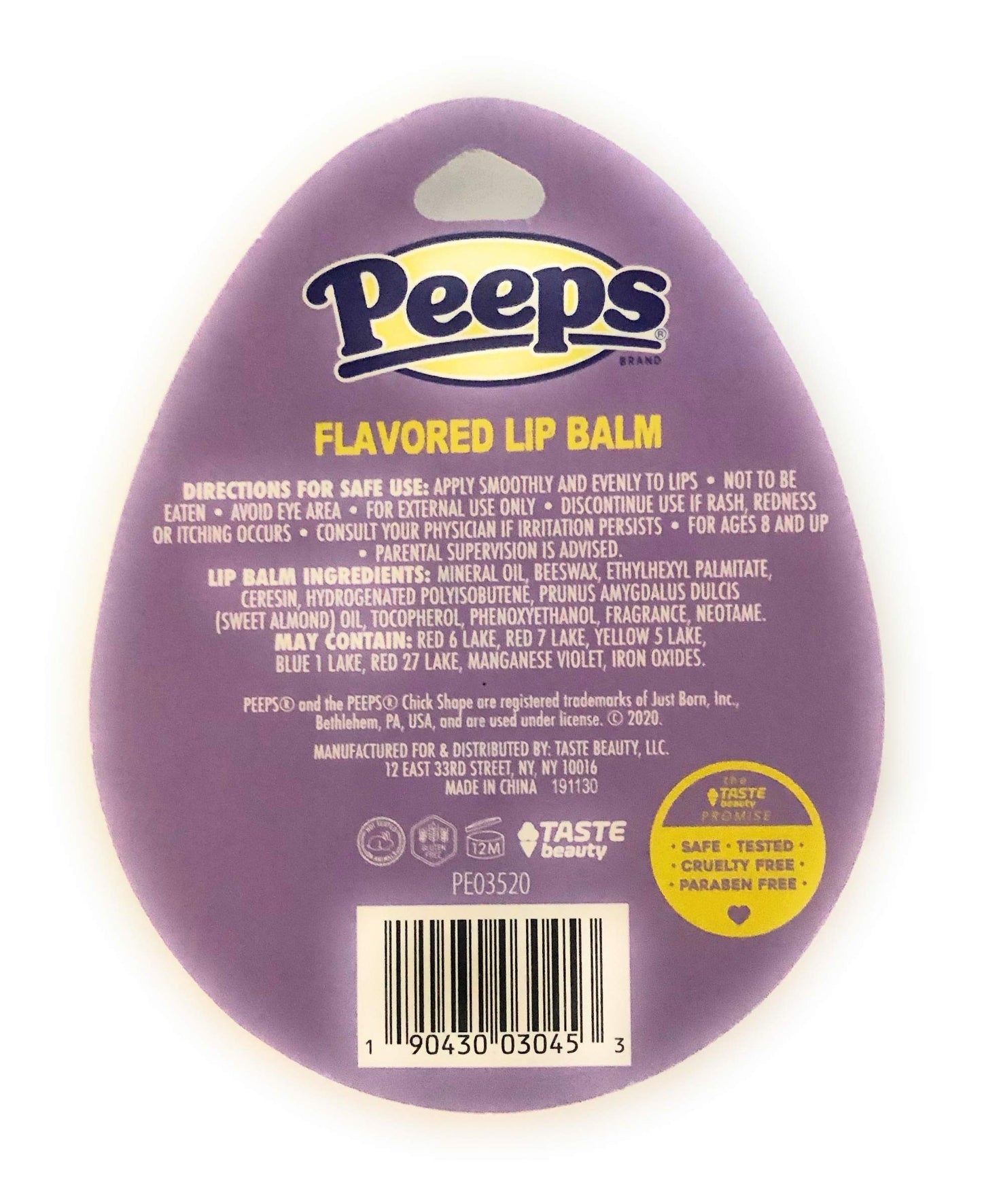 Peeps (1) Easter Candy Flavored Lip Balm - Grape Marshmallow Creme - Net Wt. 0.12 oz / 3.4 g Beauty and Personal Care Taste Beauty