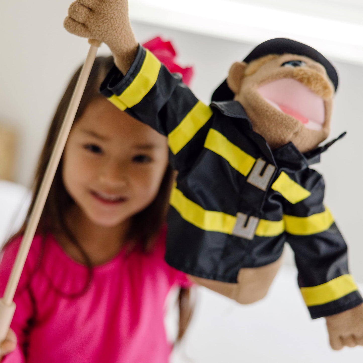 Melissa & Doug Rescue Puppet Set - Police Officer and Firefighter