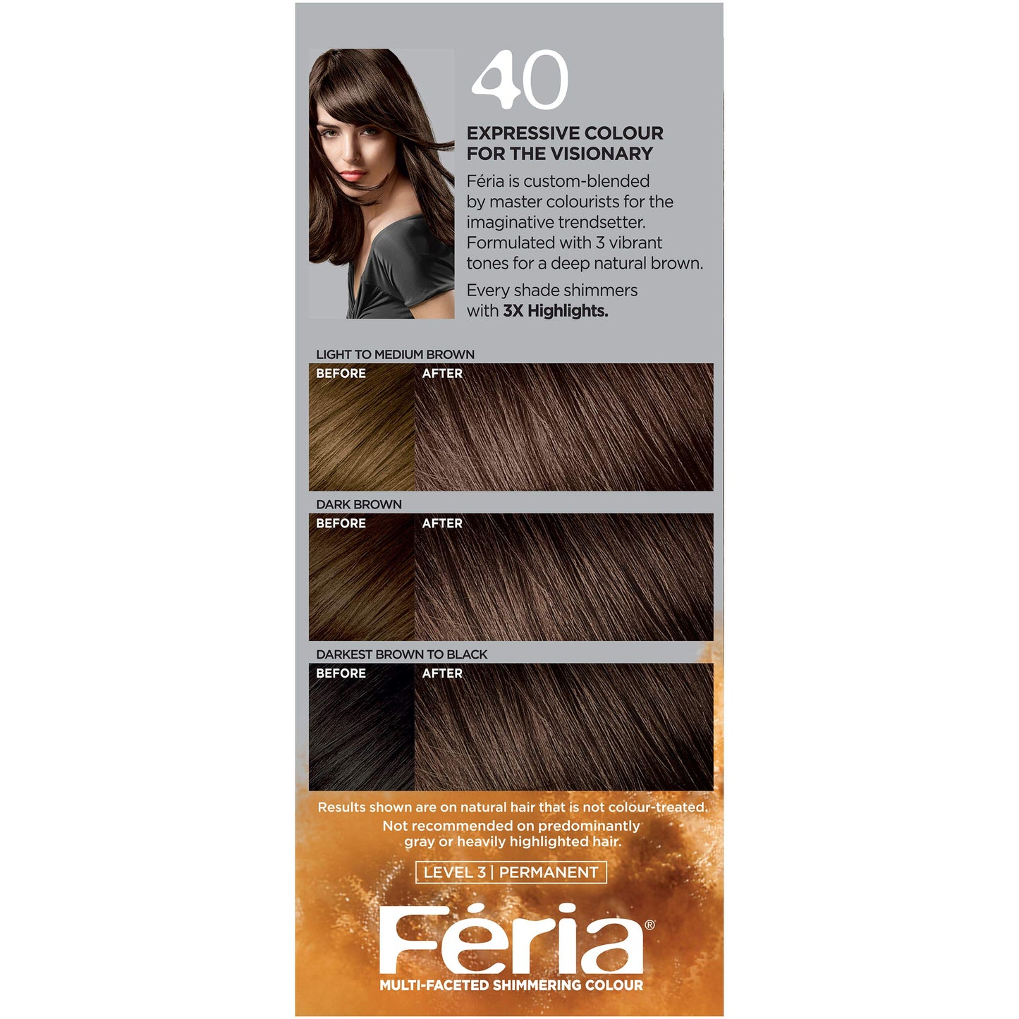L'Oreal Paris Feria Multi-Faceted Shimmering Color, 40 Espresso