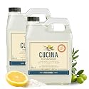 Cucina Fruits & Passion Hand Soap Refill, Sea Salt & Amalfi Lemon, 33.8 fl oz (1L) Each, 2-Pack, Biodegradable Liquid Hand Soap with Olive Oil