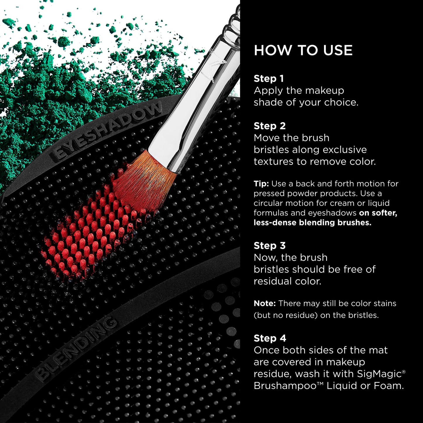 Sigma Switch by Sigma Beauty - Silicone Makeup Brush Cleaner for Switching Shades and Pigments, Switch Cleaning Mat for Superior Makeup Brush Cleaning