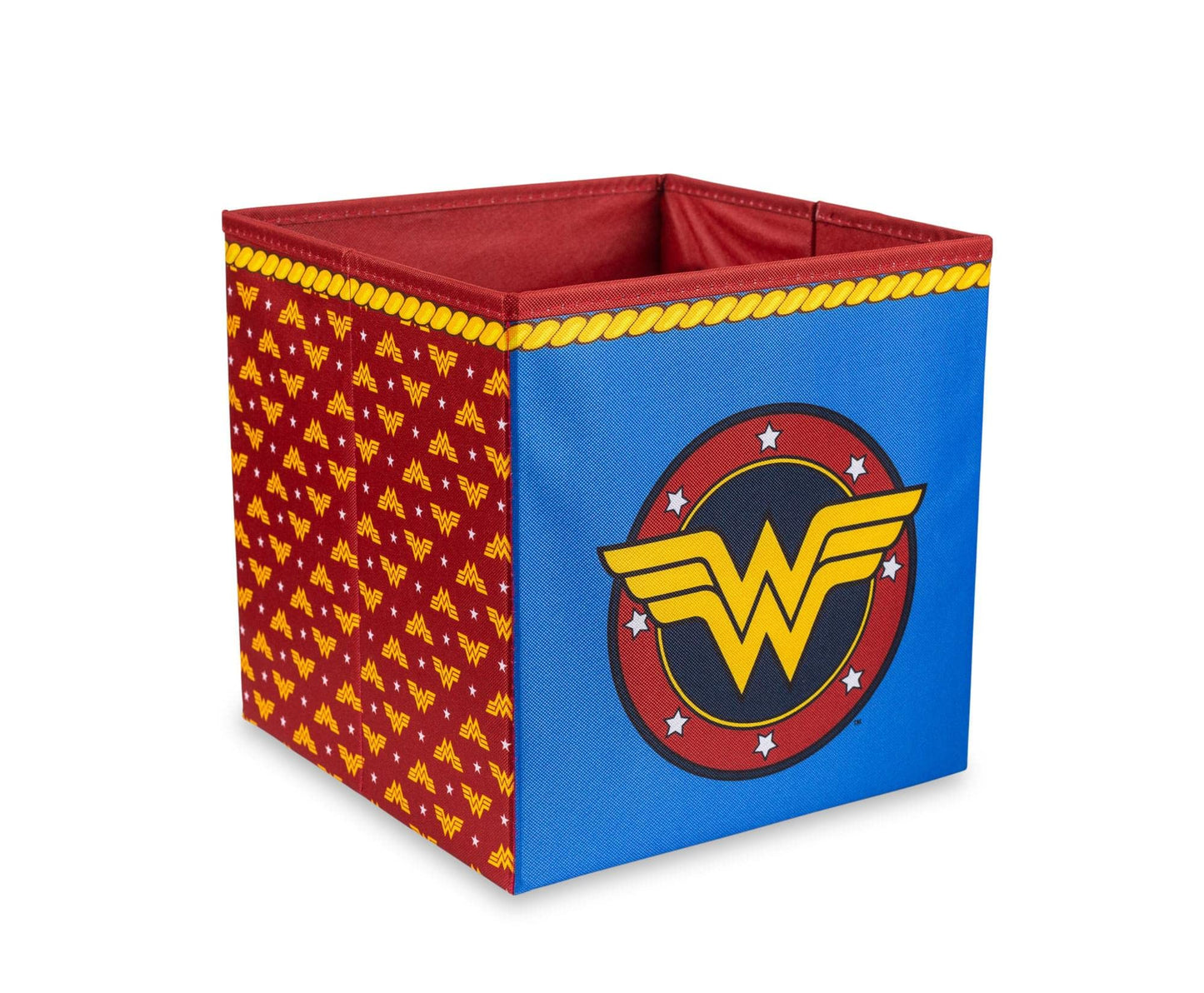 DC Comics Wonder Woman Logo 11-Inch Storage Bin Cube Organizers| Fabric Basket Container, Cubby Cube Closet Organizer | Comic Book Superhero Toys…