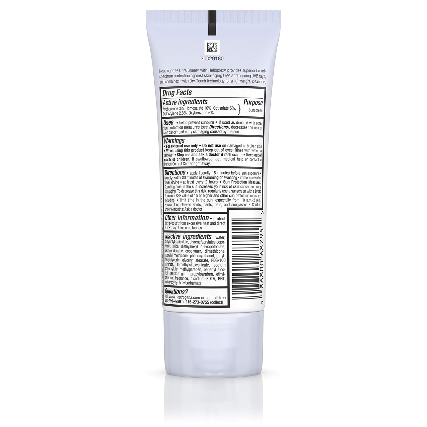 Neutrogena Ultra Sheer Dry-Touch Water Resistant and Non-Greasy Sunscreen Lotion with Broad Spectrum SPF 45, 3 fl. oz