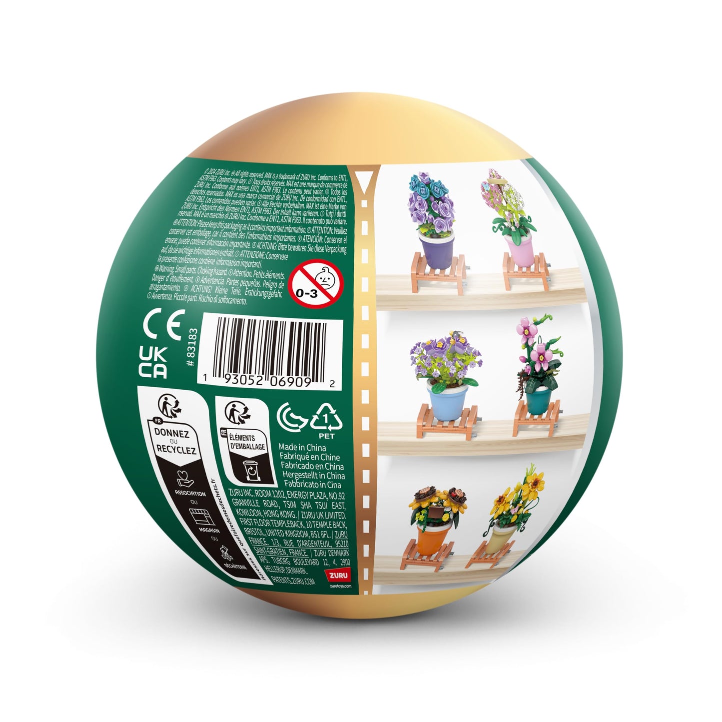 MAX Premium Garden Pot Plants Building Bricks Collection (up to 233 Pieces, 6 to Collect). (Campanula, 1 Capsule)