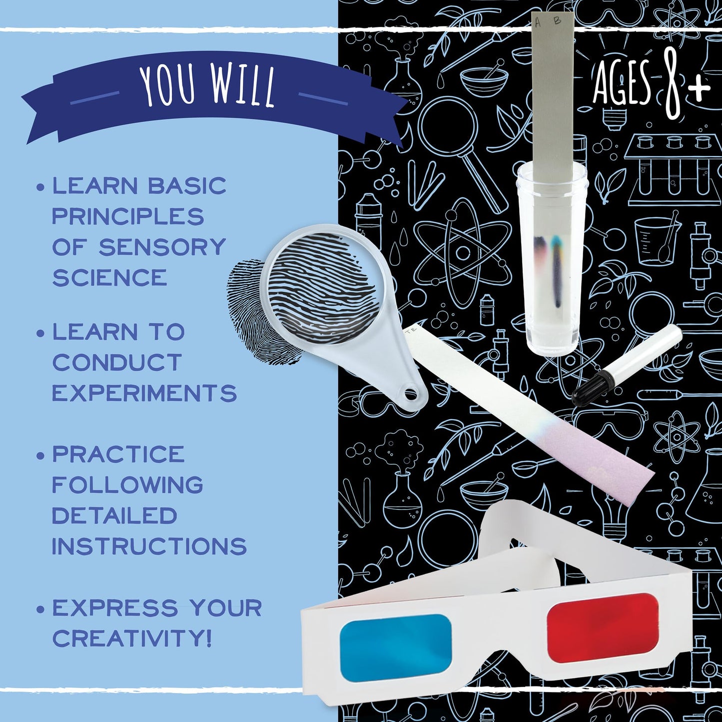 MindWare Science Academy Detective Lab – Forensic Science Kit for Kids Ages 8-12 with 7 Crime Scene & Investigation Experiments